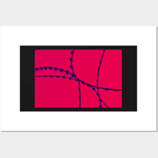 Red Razor Wire Posters and Art